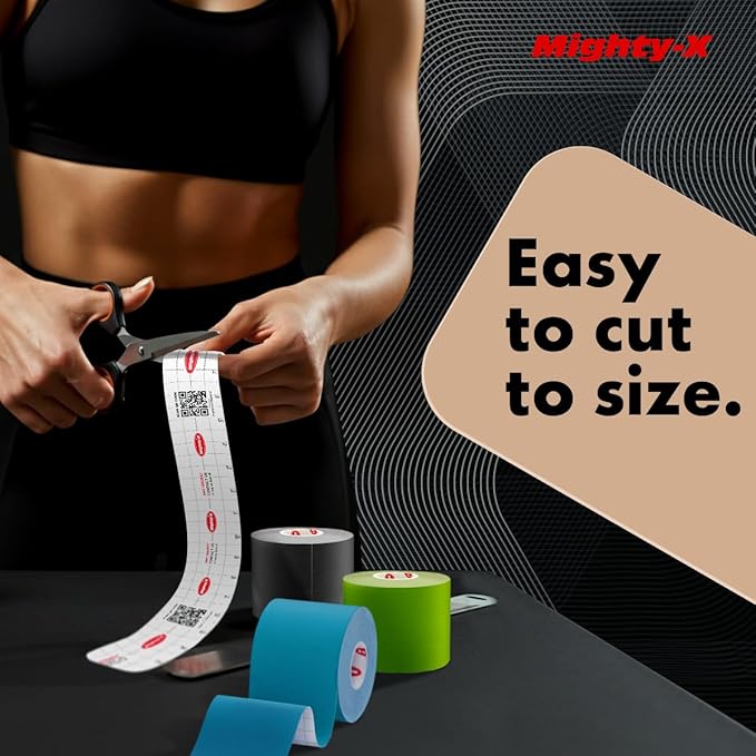 Waterproof Kinesiology Tape - [3 Rolls] - Kinetic Tape - Joints Support & Muscle Pain Relief - 16.4 ft Uncut Knee Tape + 50 Videos - Beige Muscle Tape