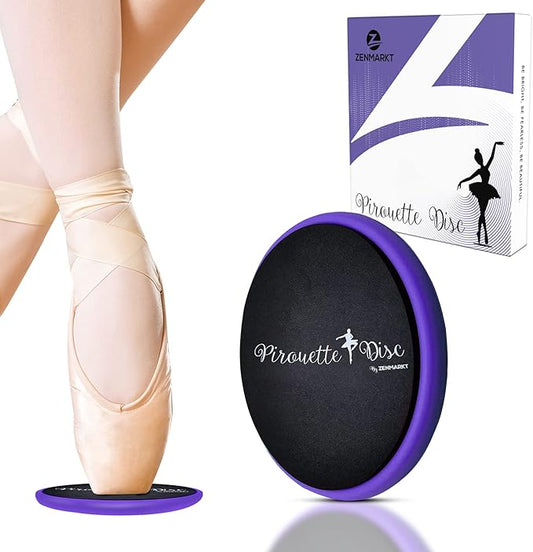 Ballet Pirouette Disc for Dancers - Portable Turn Disc for Dancing on Releve, Gymnastics and Ice Skaters - for Better Pirouette Technique, Releve, Turns and Dance Spinning