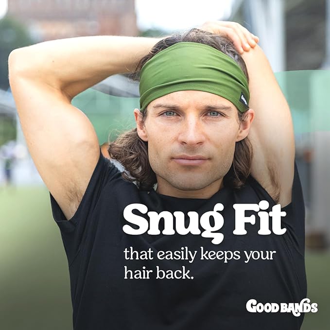 Sweatband for Men and Women - Unisex Headband That Wicks Moisture and Eliminates Excess Sweat - Durable & Long-Lasting - Running, Sports, Football, Triathlons, Construction, Yoga, Gym