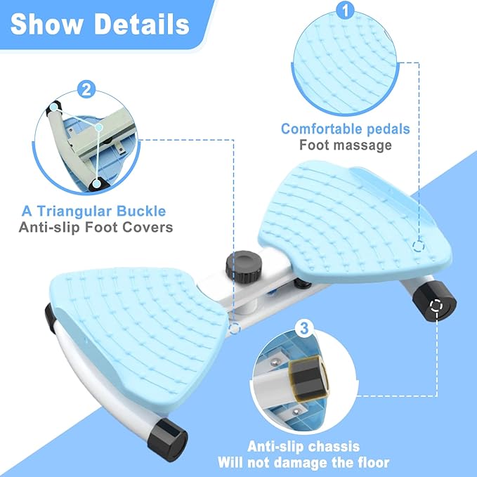 Waist Twister Ab Machine with 300 lbs Weight Capacity Anti-slip twist board Noiseless Home Gym Exercise Equipment for Women Men