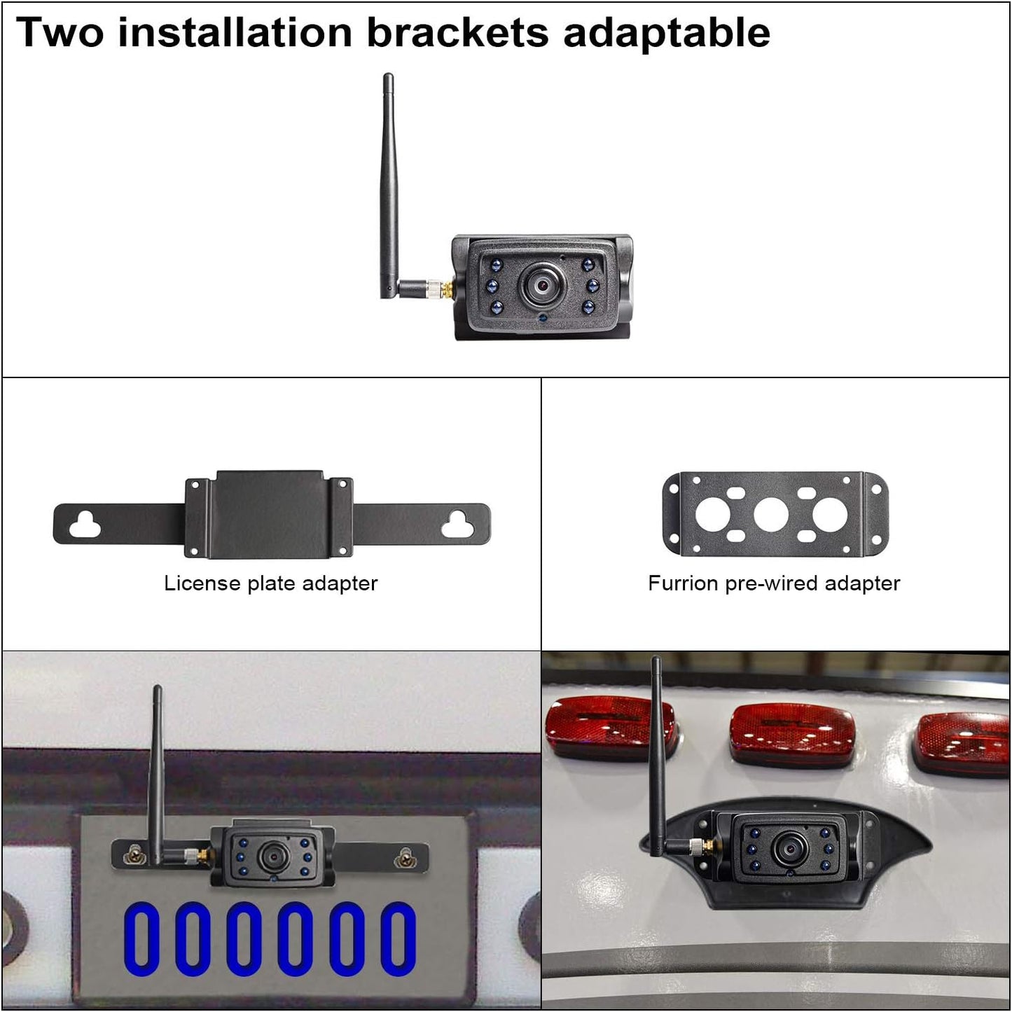 Haloview MC5111 5'' 720P HD Digital Wireless Backup Camera System 5'' LCD Rear View Monitor and IP69K Waterproof Reversing Built in DVR Kit for Trucks/Trailer/Bus/RVs/Pickups/Camper/Vans