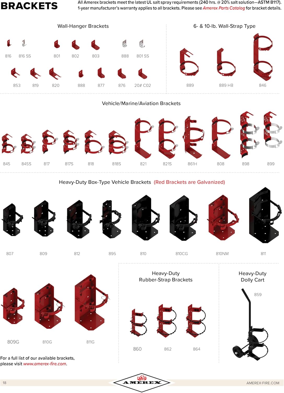 Amerex B456 ABC Dry Chemical Fire Extinguisher with Aluminum Valve, 10 lb
