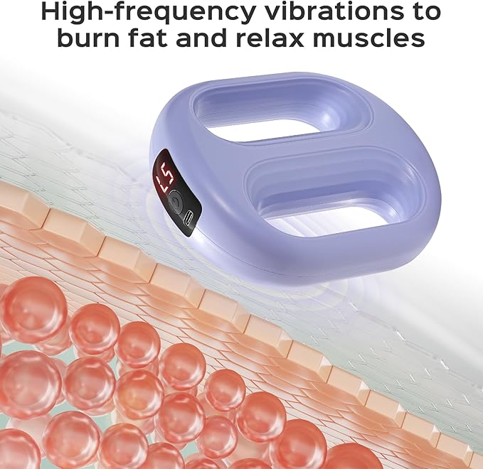 Small Lightweight Vibration Plate Portable,Handheld Lymphatic Drainage Massager,Exercise Shaker Machine for Weight Loss,Cordless and Mini，8-Level Adjustable, Purple