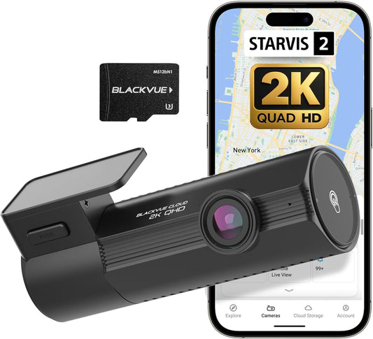 BlackVue Elite 8-1CH Dash Cam – 2K QHD Front Camera with STARVIS 2 Sensor, HDR, Smart Parking Mode, Power Saving, Event Detection, GPS, G-Sensor, USB-C Installation