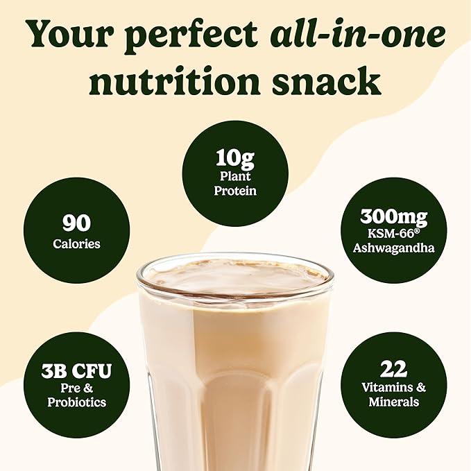 VitaHustle ONE Superfood Lean Protein Powder, All-in-One Nutrition Shake, 10g Plant Protein, Multivitamins, Ashwagandha, Low Calorie, Postbiotics, 15 Servings