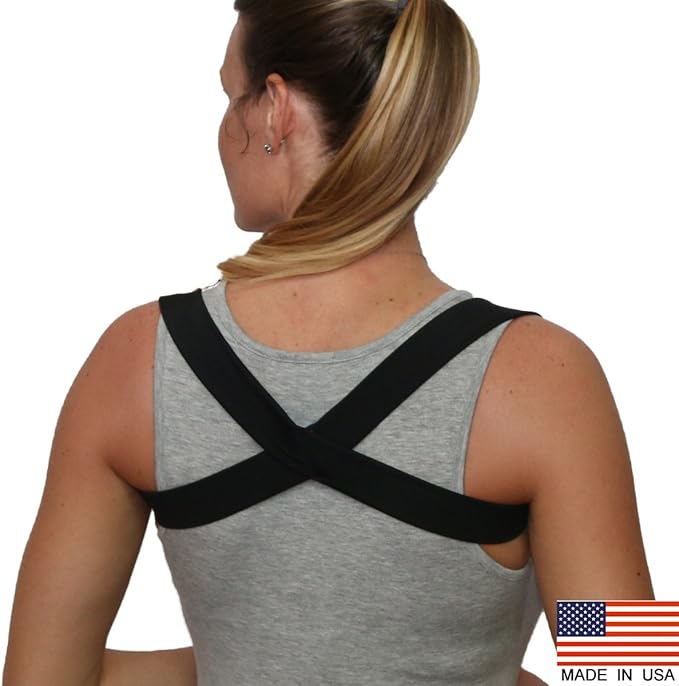 Posture Corrector Brace/Wear 15 Minutes A Day to Impove Posture Posturific Brace - Available in Colors and Sizes (Black Small)