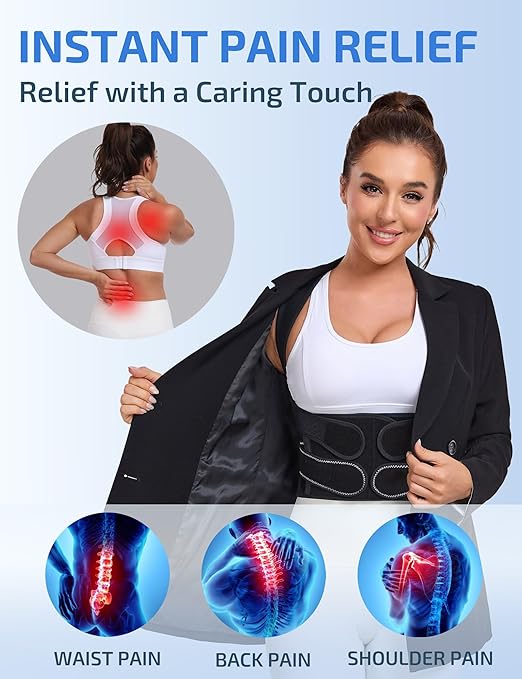 Posture Corrector for Women and Men with Bionic System, Precise Full Back Support Back Brace for Upper and Lower Back Pain Relief with Two 3D Pads