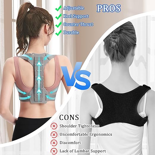 Posture Corrector for Women and Men, Adjustable Back Straightener, Upper Back Support Brace, Hunchback Posture Corrector - Relieves Neck, Shoulder, Back Pain