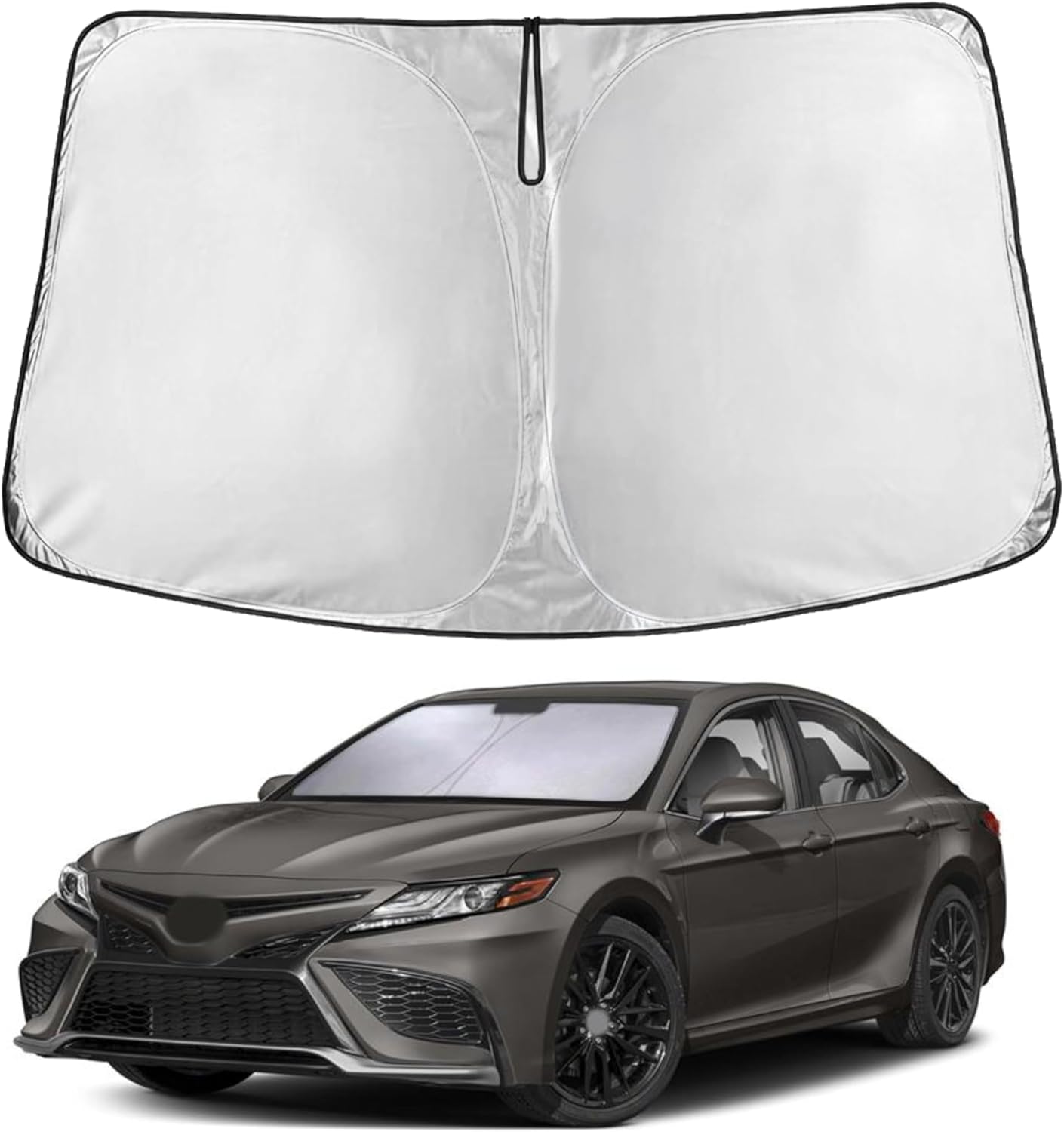 for Toyota Camry 2018-2024 2025Car Windshield Sunshade EcoNour - 240T Polyester Material Cars Sun Visor Reflector - Blocks UV Rays - Foldable Sunshade Interior Protection Accessories
