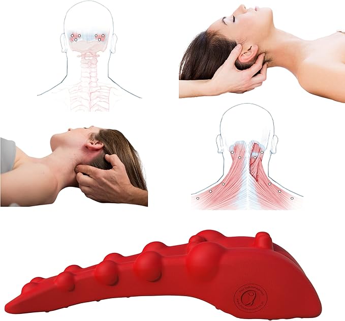 Trapezius Trigger Point Massager, Myofasical Release Neck and Shoulder Pain, Suboccipital Release Tool, Posture Corrector, Relieve Upper Back Pain &Tension Headache