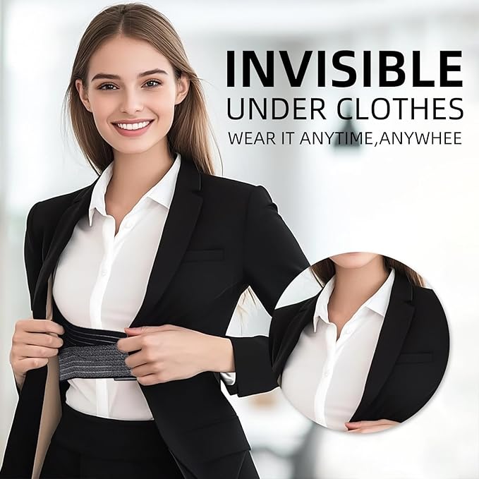 Posture Corrector for Women, Adjustable Upper Back Strap for Shoulder, Neck and Upper Back Pain Corrects Posture Corrects Hunching Silvery L-XL