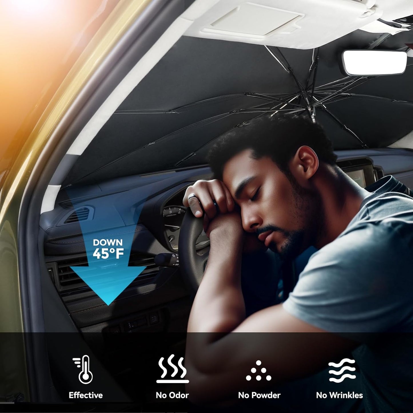 2019-2024 Upgraded for Subaru Forester Sunshade, Portable Foldable Sunshade Accessories, [Nano Ice Crystals Coating] UV Protection, Keeps Interior Cool (for Subaru Forester 2019-2024)