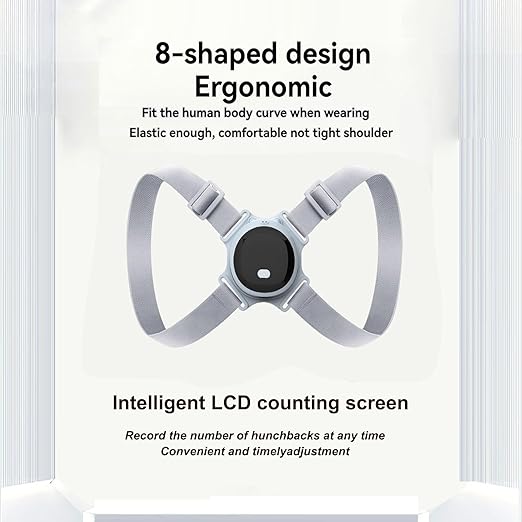 Smart Posture Corrector - Adjustable Upper Back Brace with Vibration Intelligent Posture Reminder, Posture Trainer for Kids, Help to Keep Right Posture (W3000)