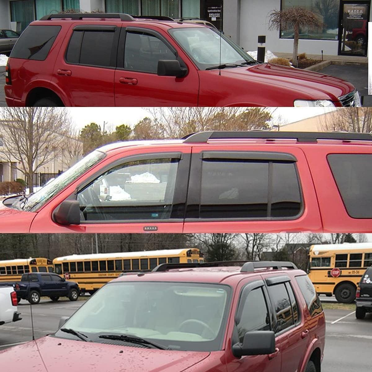 94167 Sunproof Waterproof Side Window Wind Deflector, 4pcs Protective Replacements Rain Guards Set, Window Visor fit for 2010-2017 GMC Terrain