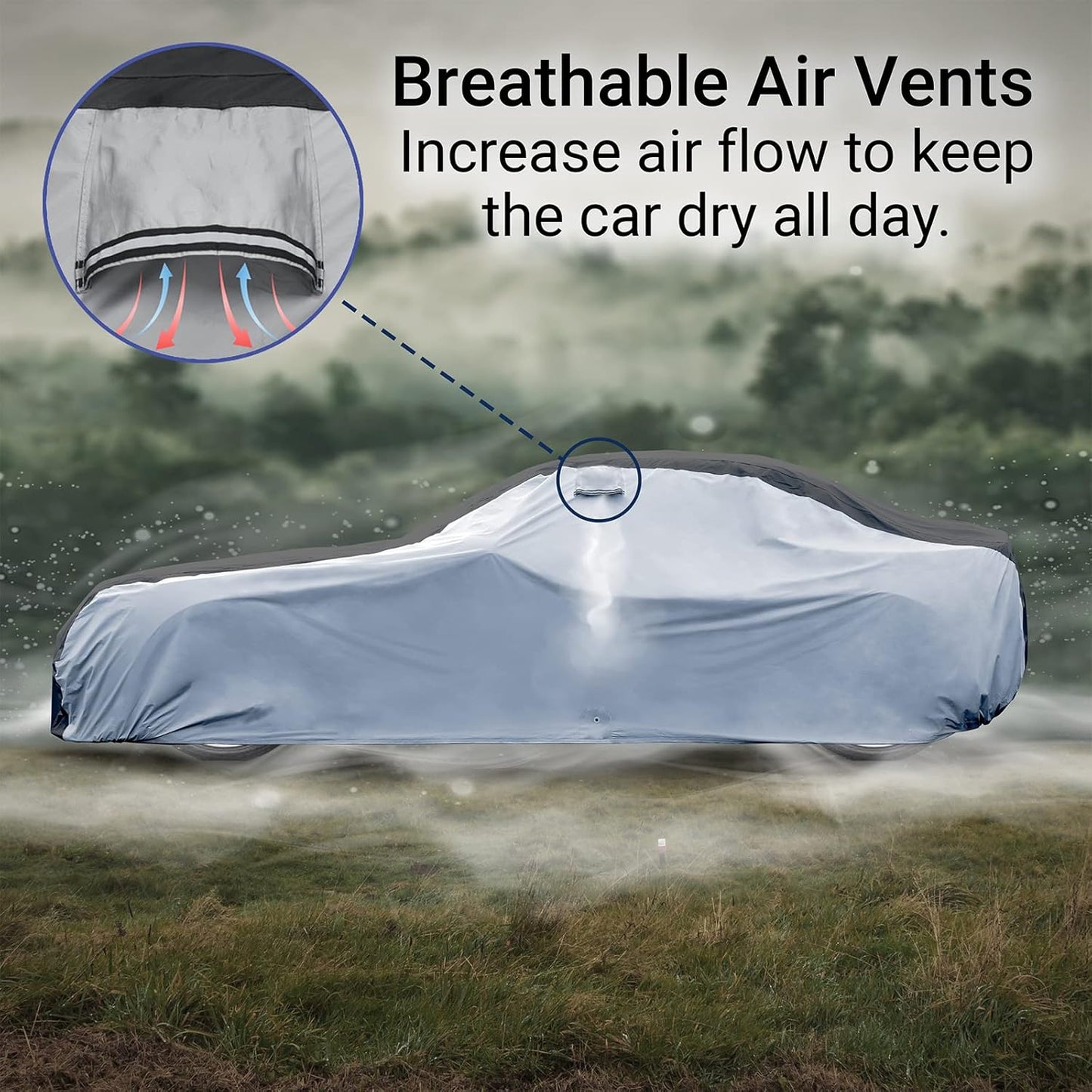 iCarCover Custom Car Cover Compatible with Camaro 1993-2002, Waterproof All Weather Rain Snow UV Sun Protector Full Exterior Indoor Outdoor Car Covers, Tribe (Gray/Black)