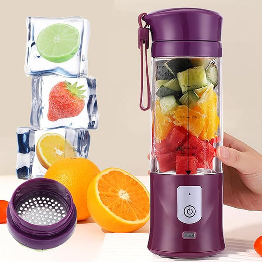 Portable Blender, Cordless, Personal Blender-for Shakes & Smoothies, BPA Free, Leakproof, USB-C Rechargeable, Ideal for Ice Blending, Juicing, and Food Processing, Convenient, and Versatile (Purple)