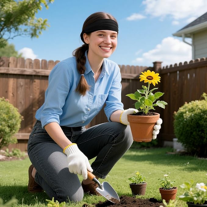 Cooling Headbands for Men Women - 4Pcs Highly Elastic Quick Chilly Workout Sweat Band, Comfortable Moisture Wicking Hairband