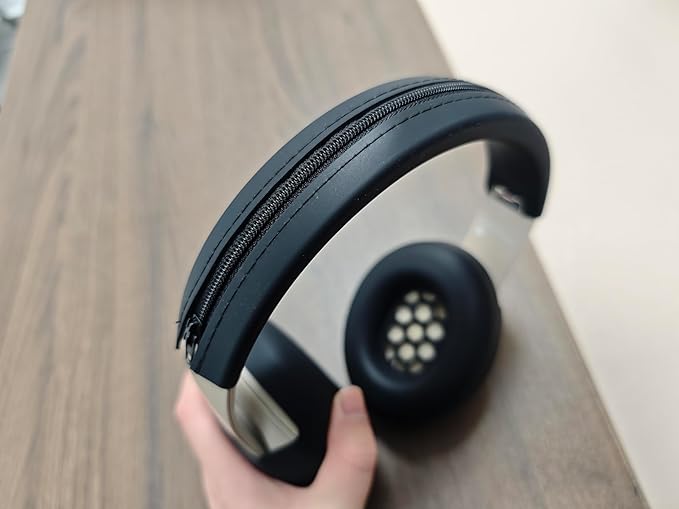 Adhiper Silicone Sweat Headband Cover for Beats Studio Pro & Studio 3 Headphones, Silicone Cover Headphone Cover Accessories for Bose QuietComfort Ultra Headphone, Washable & Sweatproof - Black