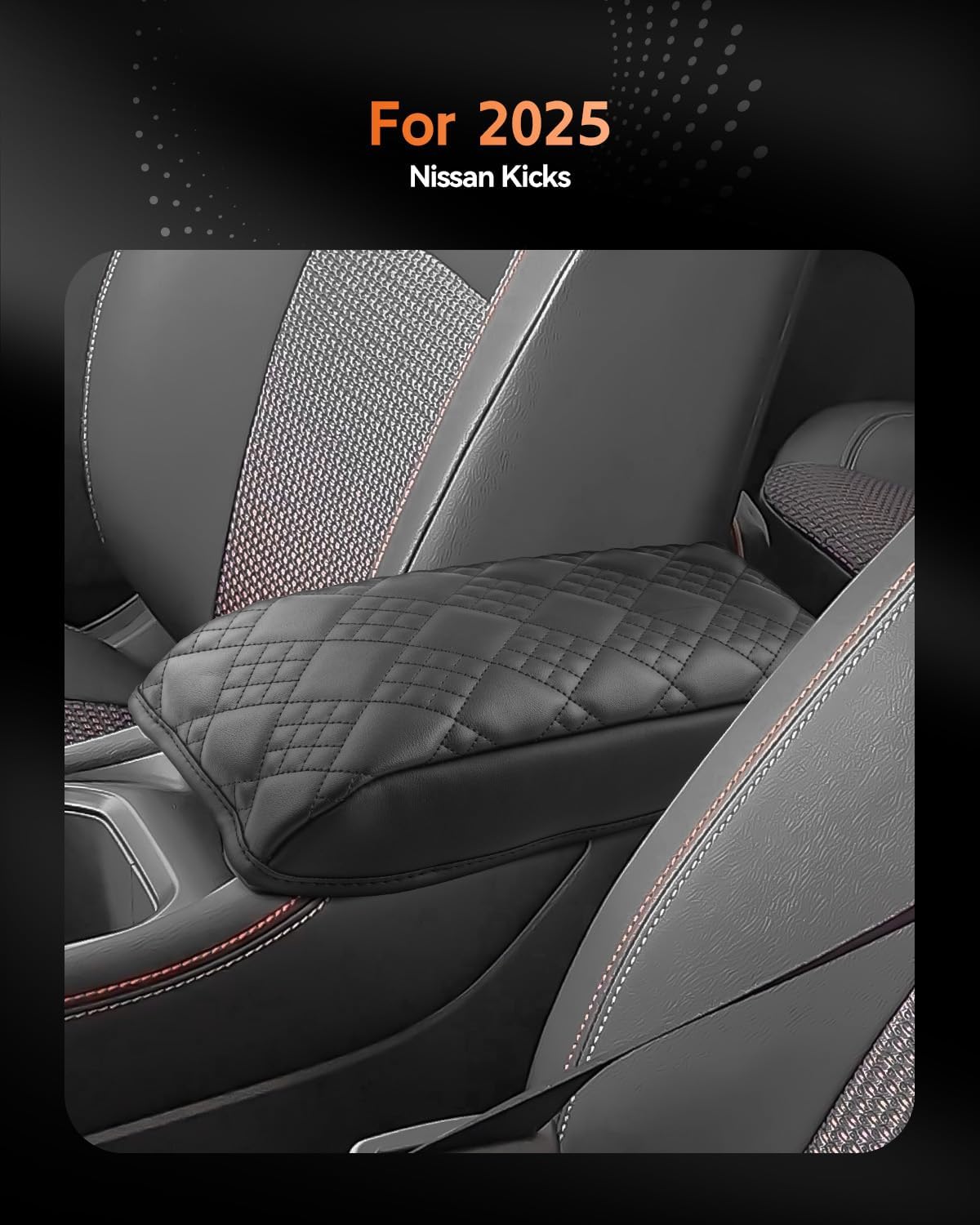 CDEFG for 2025 2026 Nissan Kicks Center Console Cover Armrest Box Cover for Kicks (S, SV, SR) 2025+ Accessories Console Arm Rest Protector Thickened