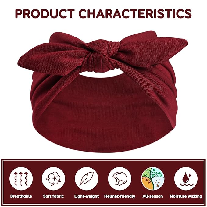 S&N Remille Wide Headbands for Women, Large Hairband, Elastic Non-Slip Headband Twist Knotted Accessories, Yoga Workout Vintage Hair 3 Pack (Multi-colored-4)