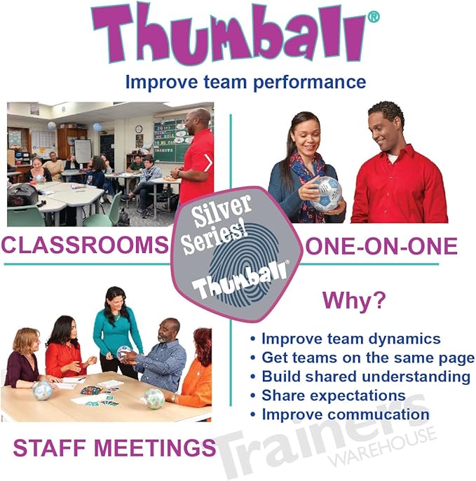 Trainers Warehouse 6" Thumball Collection, 32 Prompts for Conversation, Team Building, Relationship and Training