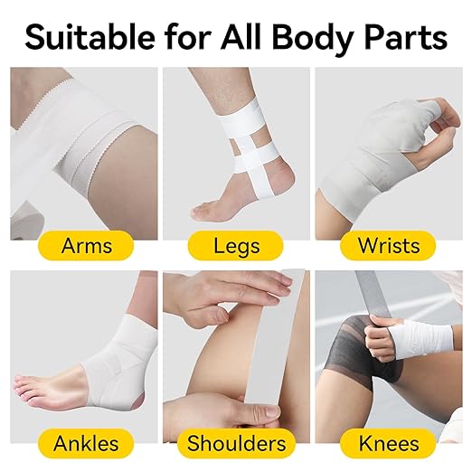 Dimora Athletic Tape and Pre Wrap Kit, 8 + 4 Rolls Premium Sports Wrap for Injury Prevention & Support, Easy Tear and No Sticky Residue, Essential Combo for Athletes, Trainers, & Coaches