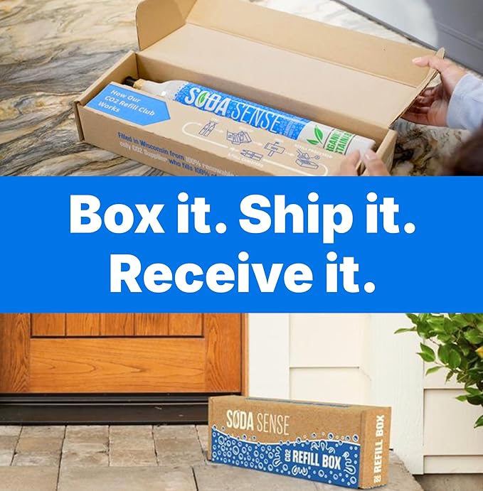 Soda Sense Easy Connect 60L CO2 Exchange Canister – 1 Pack, Replacement for Quick Connect Cylinder – Compatible with SodaStream PINK Snap-On Machines ONLY, Including ART, TERRA, ENSO & DUO