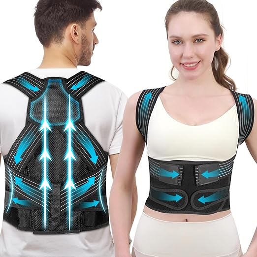 Posture Corrector for Women and Men with Bionic System, Upgraded Back Brace, Adjustable Full Back Support, Shoulder Straightener, Neck, Upper and Lower Back Pain Relief