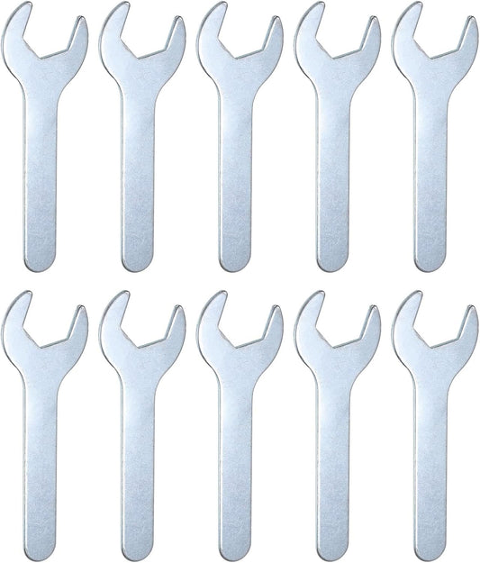 HARFINGTON 10pcs Small Wrench Open End Wrench 23x126x2.8mm Metric U-Shaped Single Open Ended Spanner Super Thin Small Flat Head Galvanizing Wrench for Automotive Repair Furniture Assembly