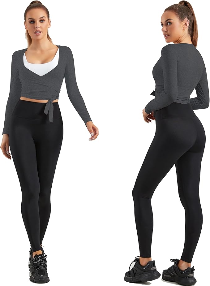 Women Tie Front Shrug Long Sleeve Bolero Cardigan Lightweight Casual Tops