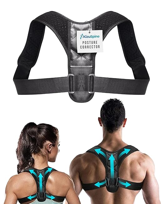 Kizu Spine Posture Corrector for Women, Kizu Spine Posture Corrector for Men - Comfortable Upper Back Brace, Adjustable Shoulder Support, Helps Relieve Neck, Back and Shoulder Pain, Fits Discreetly