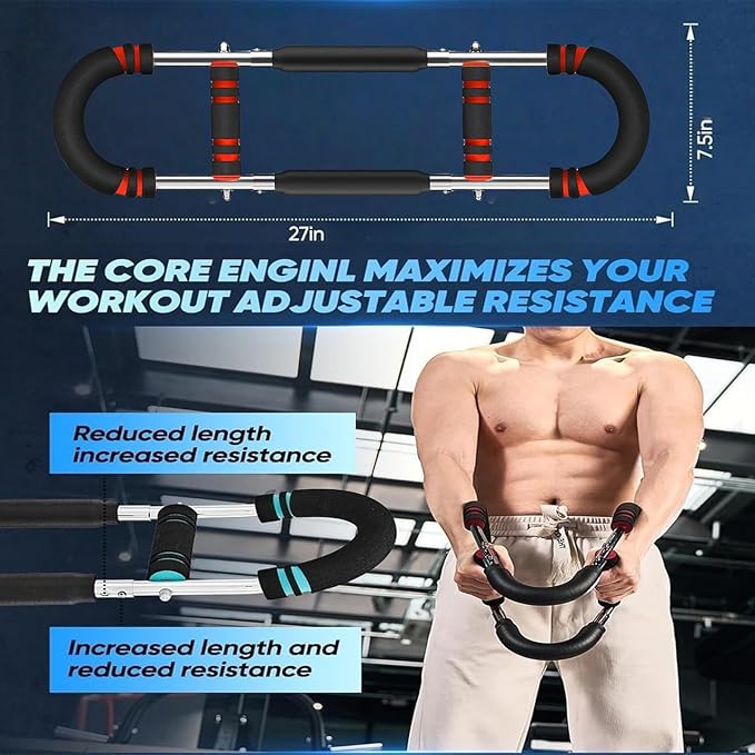 Twister Arm Trainer,Arm Trainer for Men, Adjustable Chest Workout Equipment,Chest Trainer, Shoulder Muscle Training,Wrist & Forearm Strengtheners, Portable Home Fitness Equipment