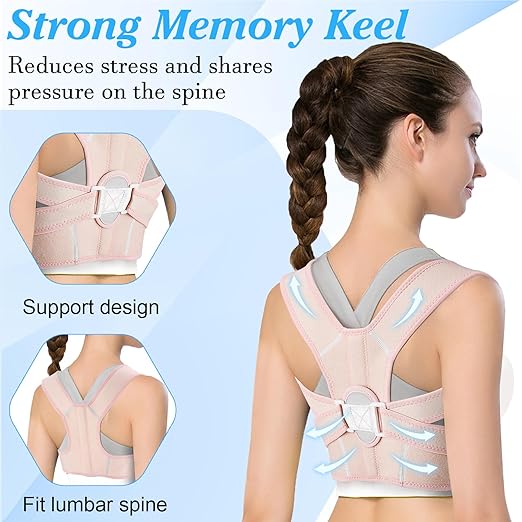 Posture Corrector for Women and Men,Adjustable Upper Back Brace,Breathable Back Support Straightener,Relieve Waist,Neck,Shoulder,Back Pain