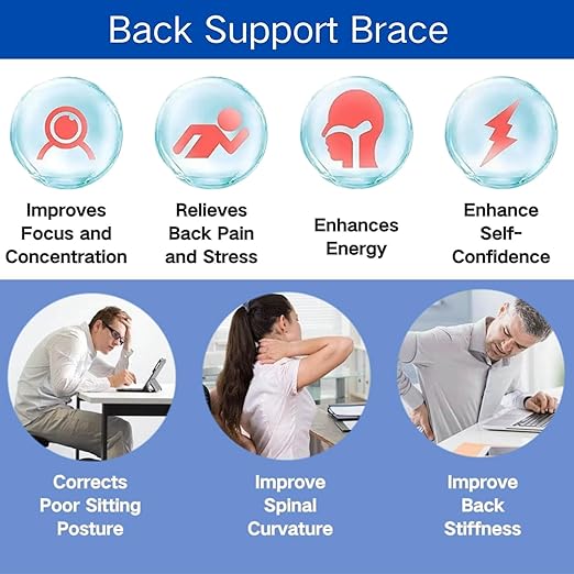 Posture Corrector for Women, Breathable Back Brace Posture Corrector, Adjustable Back Support Brace, Posture Corrector for Men, Back Straightener Posture Corrector, Relief for Neck, Shoulder Pain