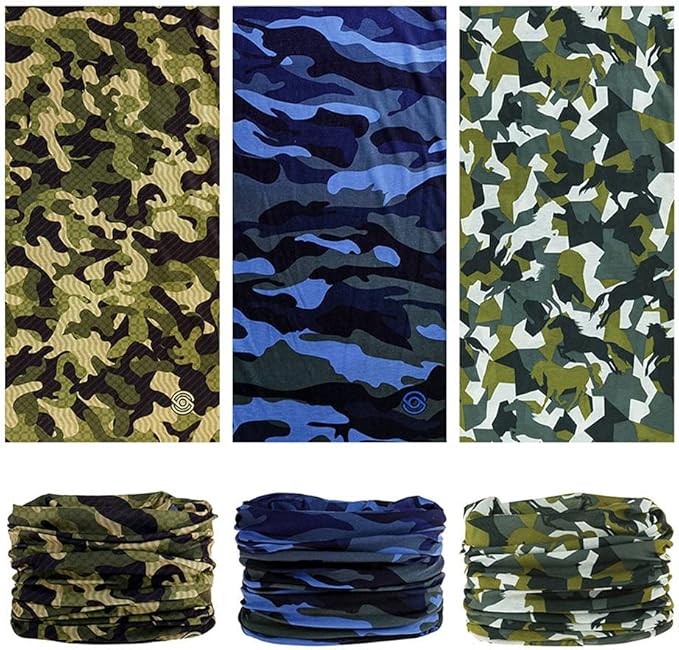 Headband Neck Gaiter Head Wrap Headwear Face Mask Magic Scarf Bandana for Men and Women