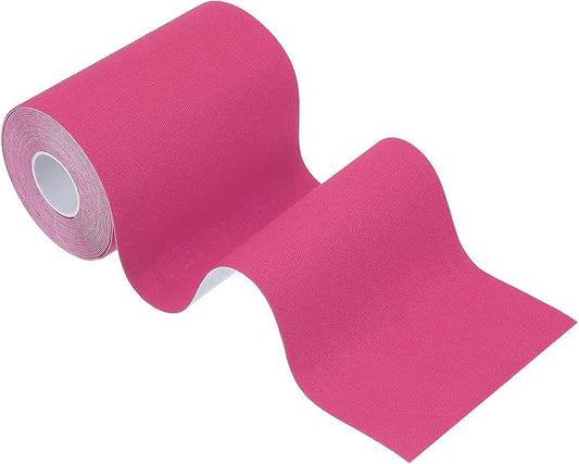 PATIKIL 5.5 Yard x 4 inch Kinesiology Tape, 1 Roll Adhesive Cotton Sports Muscle Support Tapes Waterproof Elastic Tape for Knee Ankle Wrist Shoulder, Pink