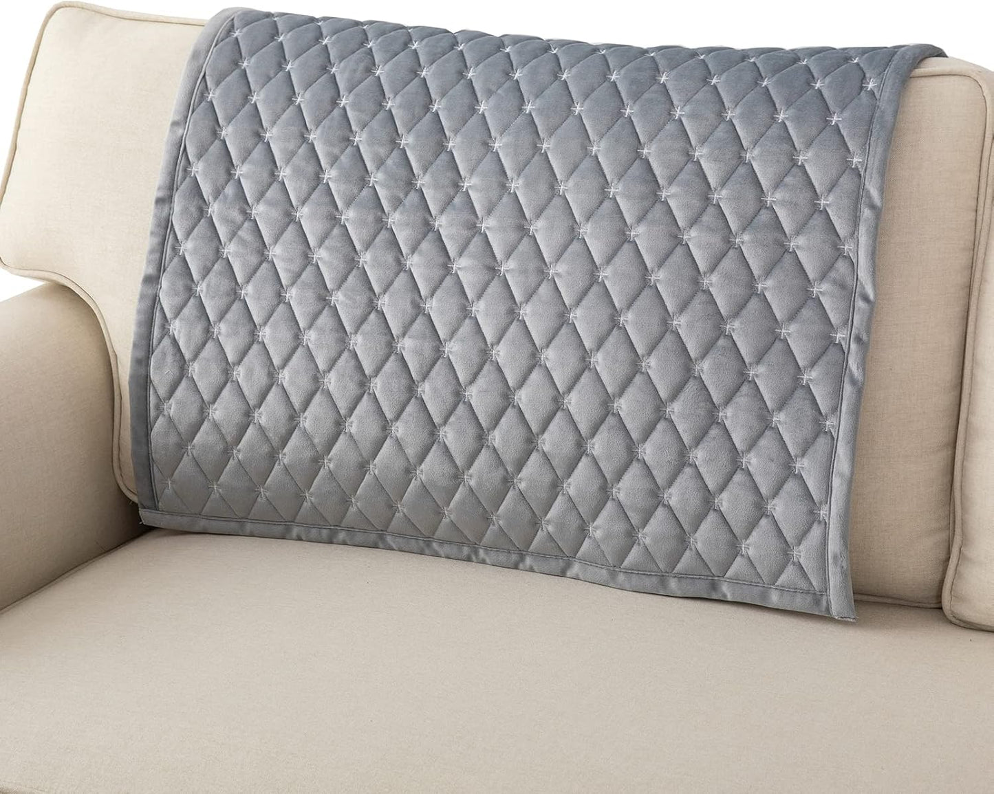 Eismodra Couch Cover,Sectional Couch Covers,Sofa Covers for 3 Cushion Couch,Anti-Slip Sofa Slipcovers for Dogs Cats Kids Loveseat Recliner L Shaped Armrest Backrest,Light Gray 36''x36''(Only 1 Piece)