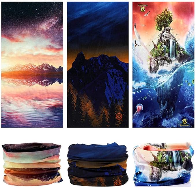 Headband Neck Gaiter Head Wrap Headwear Face Mask Magic Scarf Bandana for Men and Women