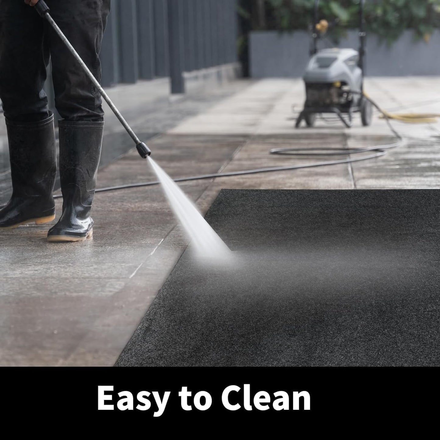 HOMBYS Extra Large Garage Floor Mat for Under Car,Floor Mats for Garage with Rubber Backing,Non Slip Garge Rug,Waterproof Backing Garage Carpet,Motorcycle Absorbent Oil Spill Mat,7'4"x20'