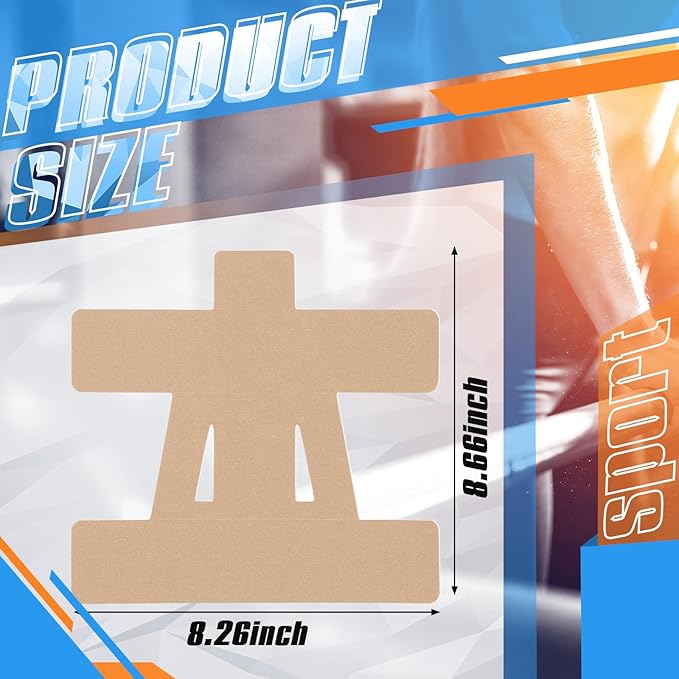 20 Count Kinesiology Tape for Shoulder Pain Relief Pre Cut Sports Waterproof Breathable Enhance Elastic Kinesiology Athletic Tape for Shoulder Support and Muscle Sports (Beige)