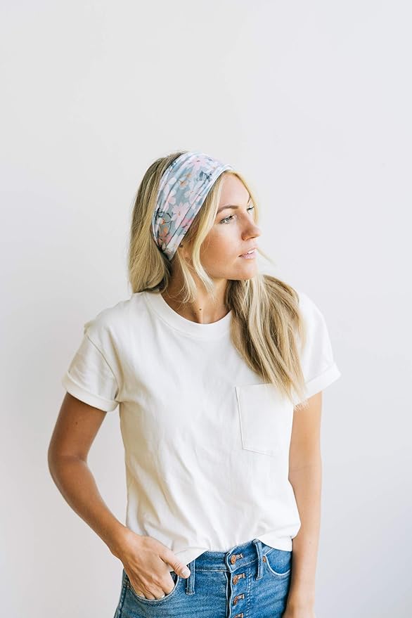 Maven Thread Headbands for Women - Wide Sports Headband for Running, Exercise, Gym, Athletic Workouts and Yoga, 4" Thick Non-Slip Sweatbands, 2Pack