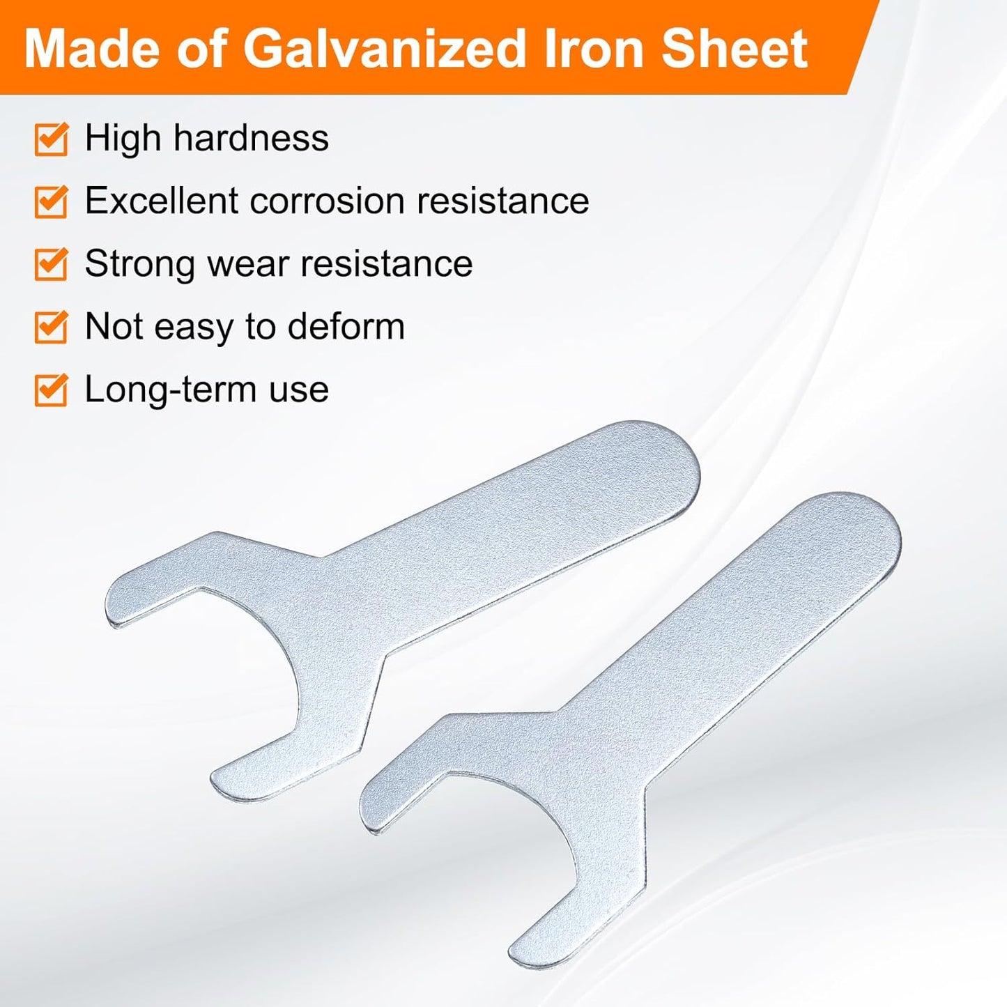 HARFINGTON 10pcs Small Wrench 22x70x1.5mm Metric U-Shaped Single Open Ended Spanner Super Thin Flat Head Galvanizing Wrench for Automotive Repair Furniture Assembly