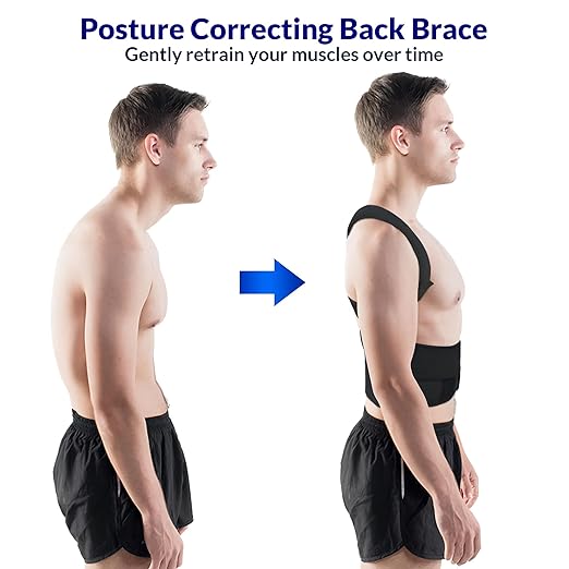 The Natural Posture Posture Corrector for Men and Women - Lumbar Back Brace and Shoulder Straightener - Helps Provide Lower Back Support and Relief - Adjustable, Comfortable and Easy to Wear
