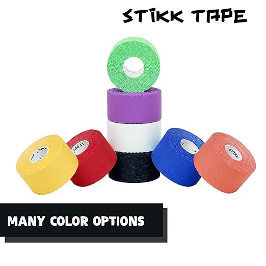STIKK Athletic Tape - 3pk Black, 1.5 Inch x 15 Yards - for Stabilizing & Supporting Muscles and Joints - Training Supplies to Safeguard Against Sports Injuries