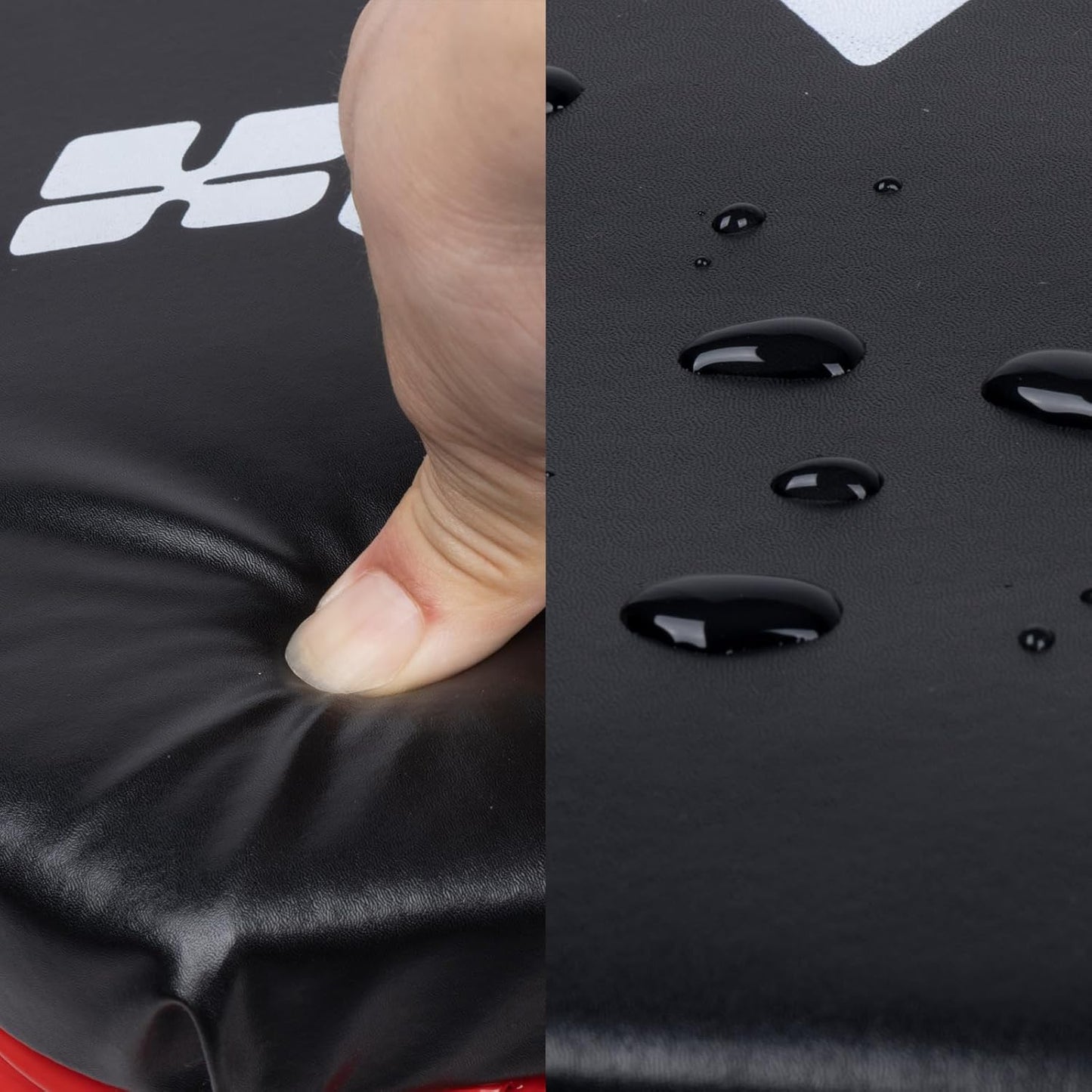 Mechanic Creeper 36 Inches 2-in-1 Z Seat with Brake, 340 lbs Capacity, Foldable Garage Chair Adjustable Rolling Folding with 6 pcs Wheels Roller, Lay Down or Sit Under Car Auto Repair Red Black