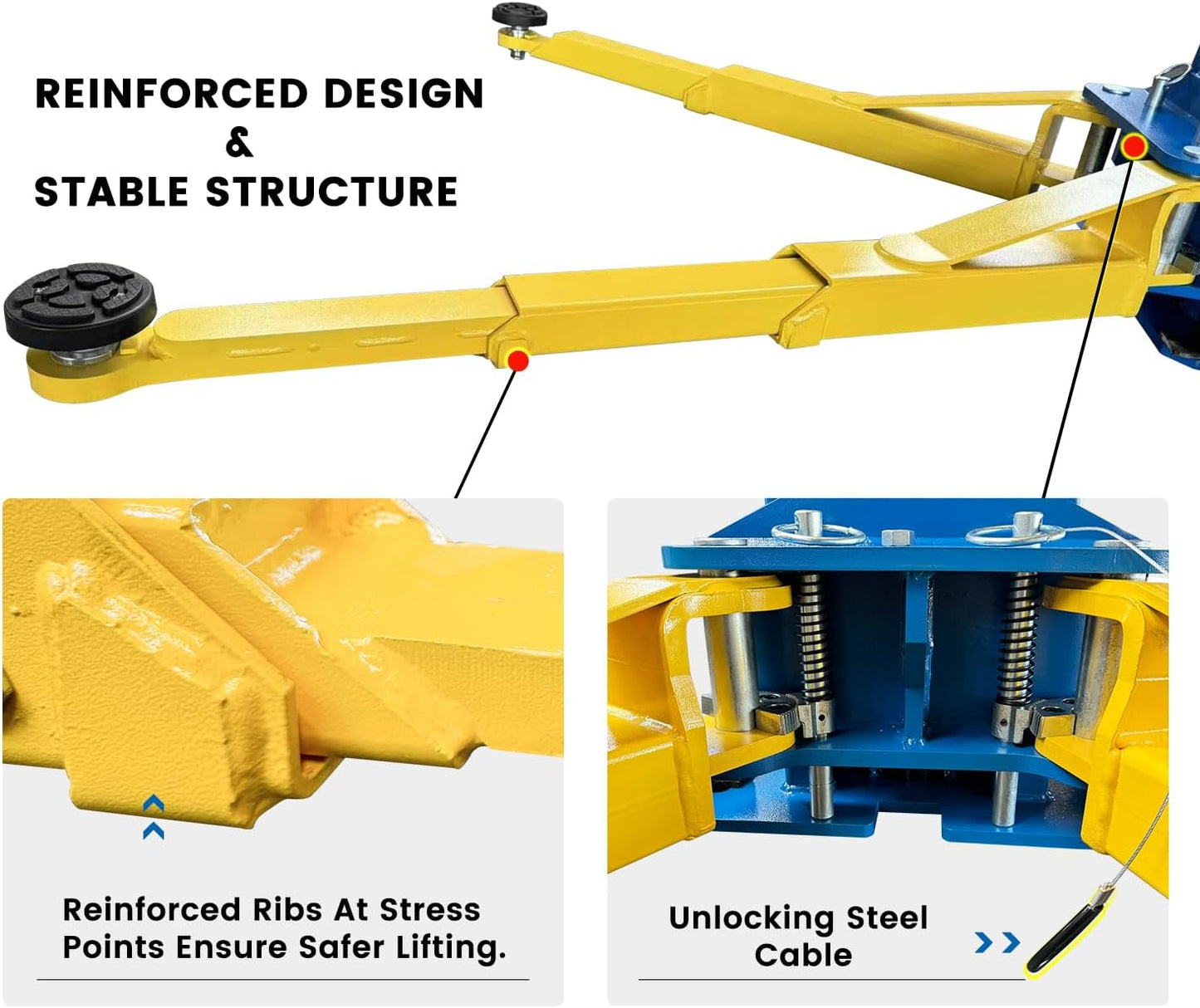 110V Two Post Car Lift 10,000 LBS Heavy Duty Floor Plate 2 Posts Auto Hoist Truck Lift for Garage w/ 36 Months Parts Replacement