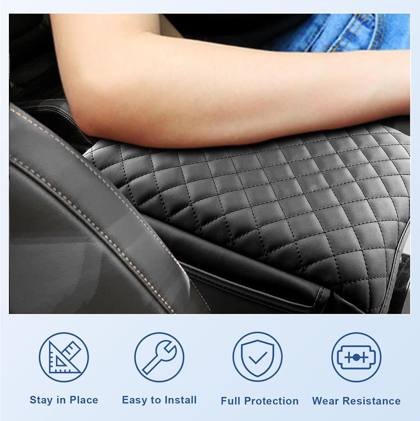 CDEFG 2023-2025 Pilot Center Console Cover for 2023-2025 Honda Pilot/2024-2025 Ridgeline/ 2024-2026 Passport Armrest Cover Middle Console Pad Arm Rest Cushion 2025 Pilot Hybrid Accessories