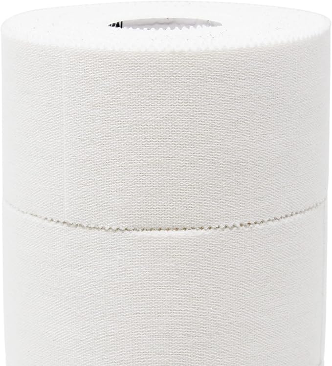 Bighorn Athletics Sports Tape | EZ-Tear White Athletic Tape for Wrist, Ankle & Foot Support | Zinc Oxide Infused & Latex-Free Adhesive, Breathable Cotton Fabric, 1.5-Inch x 45-Feet, 4 Rolls, White