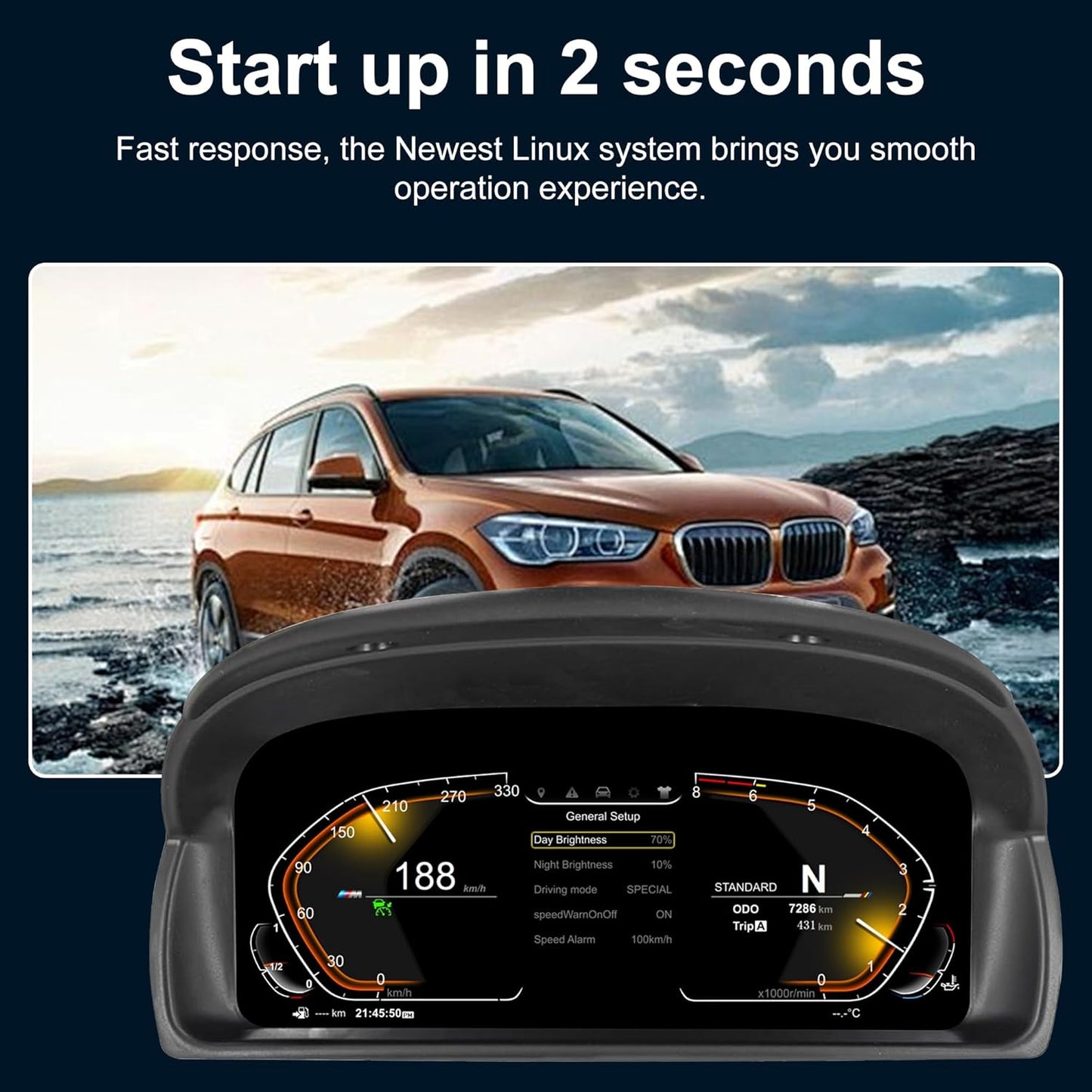 Speedometer Instrument for BMW E84 2006-2015 CCC CIC Linux System Original Car Information Display Digital Cluster Dashboard Screen