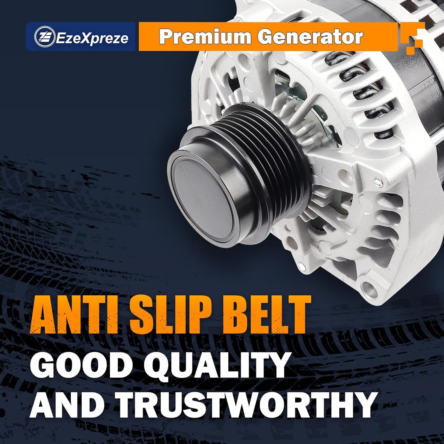 EzeXpreze Alternator Compatible with Chrysler 300 11-21 & Dodge Challenger 15-21, Charger, Durango & Jeep Grand Cherokee 11-20 & Ram 1500, 3.6L, 12V 180A CW 6-Groove Clutch Pulley, Replace# 4801778AF